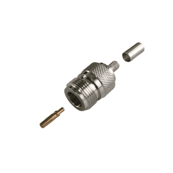 N-Type Female Straight Connector, RF195, RG58, RG142 - Image 2