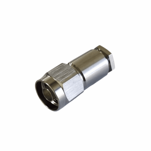 connector N-type male straight hex clamp RF400
