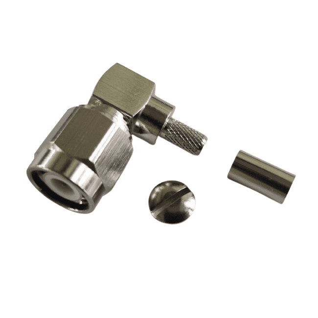 connector TNC male right angle hex RF195