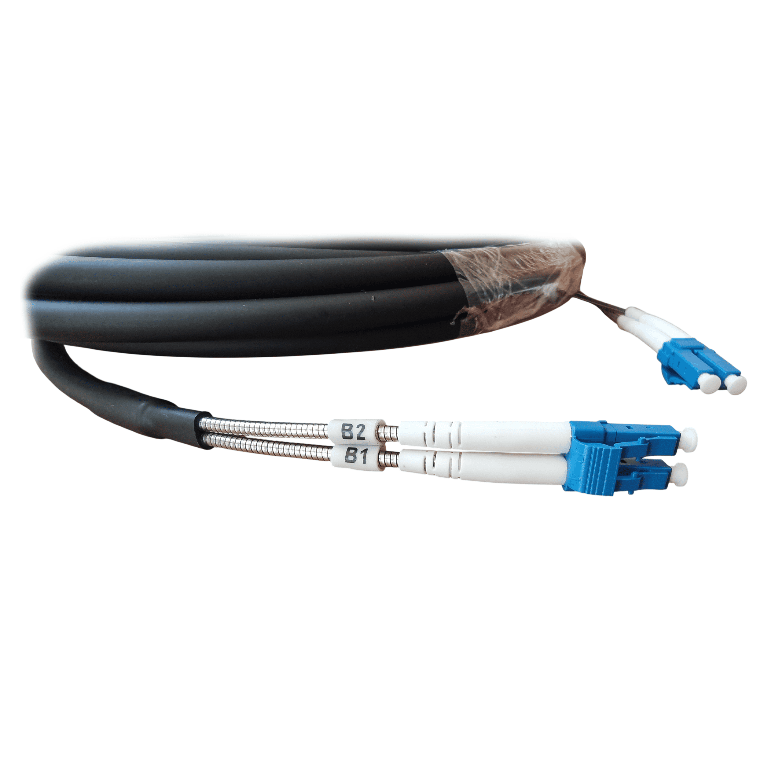 Single Mode 2-Core LC-LC Outdoor Ruggedised Armoured FTTA Fibre Drop Cable