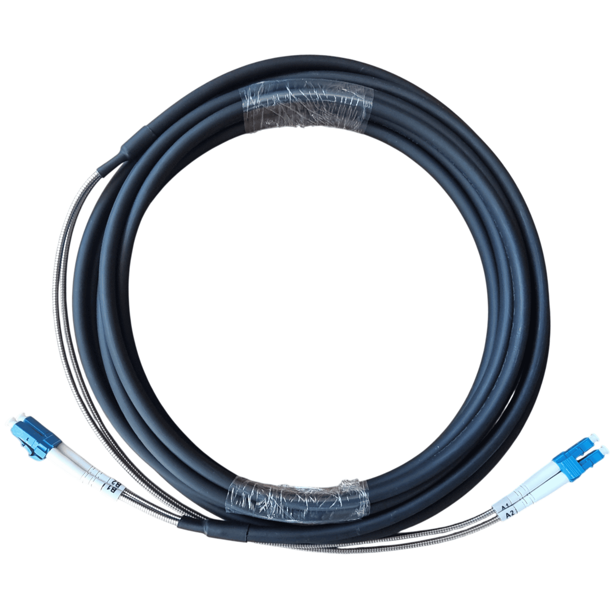 Single Mode 2-Core LC-LC Outdoor Ruggedised Armoured FTTA Fibre Drop Cable