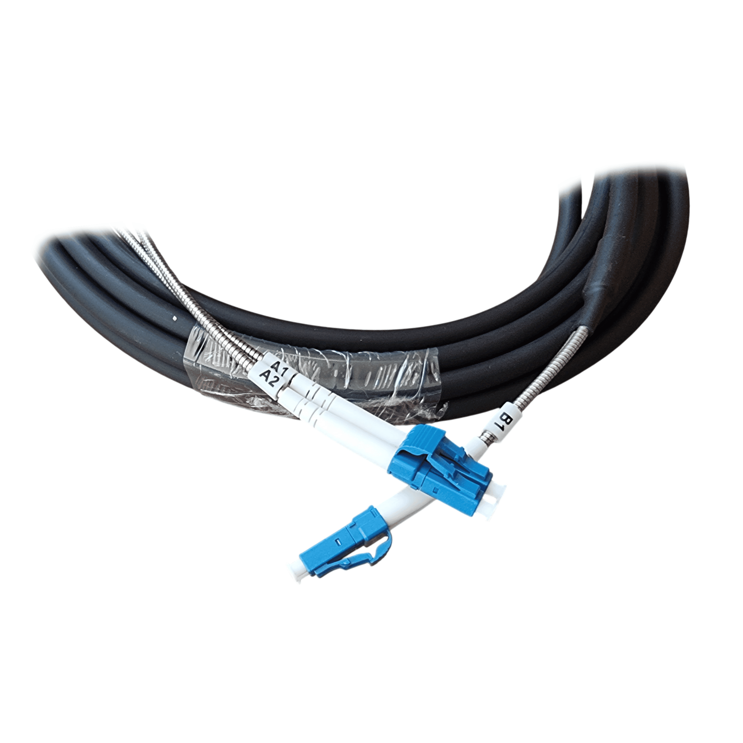 Single Mode 2-Core LC-LC Outdoor Ruggedised Armoured FTTA Fibre Drop Cable