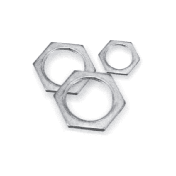 hex locknut locking nut male adaptor conduit bosal galvanised steel assorted